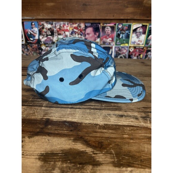 Supreme FW18 Reflective Teal Blue Camo Cap 5 Panel OSFM RARE Strapback USA - Picture 4 of 8